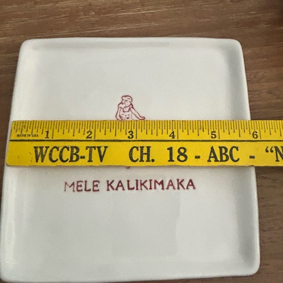 Tommy Bahama holiday Appetizer Plates Set 4 -6” square ceramic dessert cool yule - Picture 10 of 12